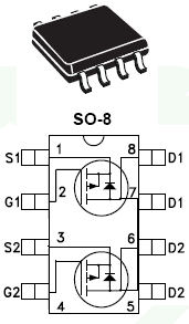 STS4DPF20L, DUAL P-CHANNEL 20V - 0.07 W - 4A SO-8 STripFET™ POWER MOSFET